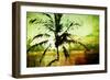 Tropical Sunset III - In the Style of Oil Painting-Philippe Hugonnard-Framed Giclee Print