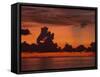 Tropical Sunset Off Seven Mile Beach, Cayman Islands, West Indies, Central America-Tomlinson Ruth-Framed Stretched Canvas