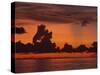 Tropical Sunset Off Seven Mile Beach, Cayman Islands, West Indies, Central America-Tomlinson Ruth-Stretched Canvas