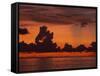 Tropical Sunset Off Seven Mile Beach, Cayman Islands, West Indies, Central America-Tomlinson Ruth-Framed Stretched Canvas