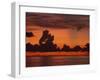 Tropical Sunset Off Seven Mile Beach, Cayman Islands, West Indies, Central America-Tomlinson Ruth-Framed Photographic Print