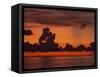 Tropical Sunset Off Seven Mile Beach, Cayman Islands, West Indies, Central America-Tomlinson Ruth-Framed Stretched Canvas
