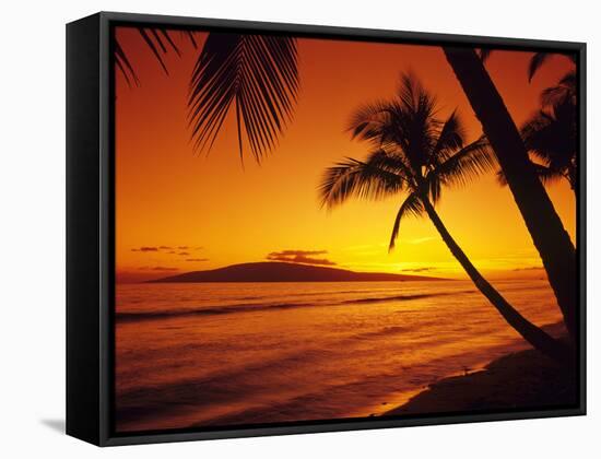Tropical Sunset on the Island of Maui, Hawaii, USA-Jerry Ginsberg-Framed Stretched Canvas