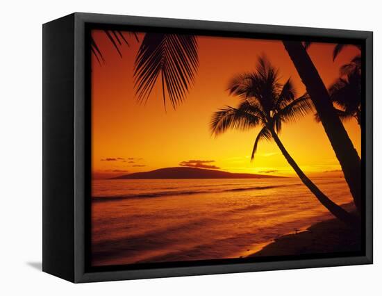 Tropical Sunset on the Island of Maui, Hawaii, USA-Jerry Ginsberg-Framed Stretched Canvas