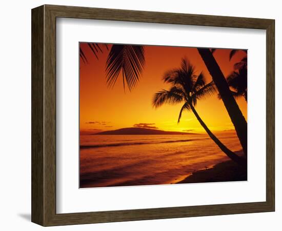 Tropical Sunset on the Island of Maui, Hawaii, USA-Jerry Ginsberg-Framed Photographic Print