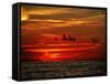 Tropical Sunset over the Sabah Coastline-Andrea Ferrari-Framed Stretched Canvas