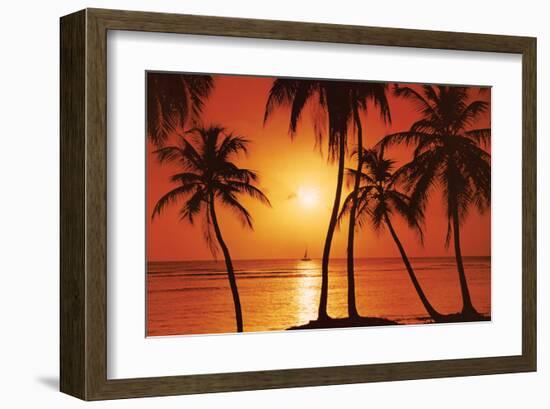 Tropical Sunset-null-Framed Art Print