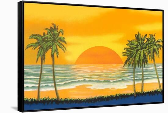 Tropical Sunset-null-Framed Stretched Canvas