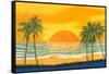 Tropical Sunset-null-Framed Stretched Canvas