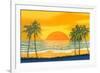 Tropical Sunset-null-Framed Art Print