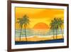 Tropical Sunset-null-Framed Art Print