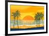 Tropical Sunset-null-Framed Art Print