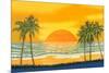 Tropical Sunset-null-Mounted Art Print