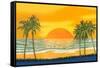 Tropical Sunset-null-Framed Stretched Canvas