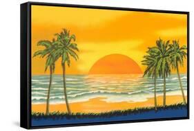 Tropical Sunset-null-Framed Stretched Canvas