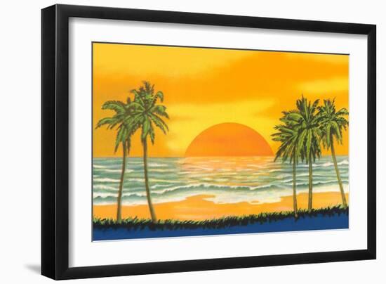 Tropical Sunset-null-Framed Art Print