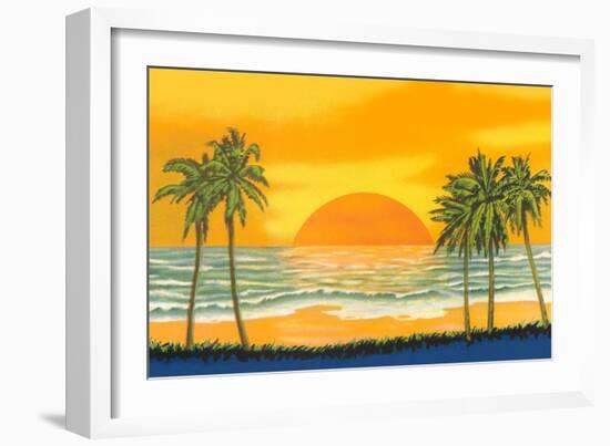 Tropical Sunset-null-Framed Art Print