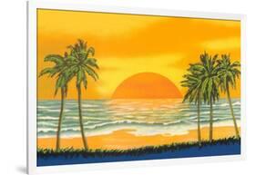 Tropical Sunset-null-Framed Art Print