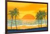 Tropical Sunset-null-Framed Art Print