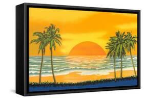 Tropical Sunset-null-Framed Stretched Canvas