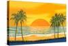 Tropical Sunset-null-Stretched Canvas