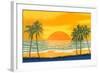 Tropical Sunset-null-Framed Art Print