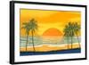 Tropical Sunset-null-Framed Art Print