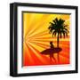 Tropical Surfer-Petrafler-Framed Art Print