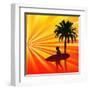 Tropical Surfer-Petrafler-Framed Art Print