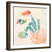 Tropical Teal Coral Medley I-Lanie Loreth-Framed Art Print