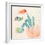 Tropical Teal Coral Medley I-Lanie Loreth-Framed Art Print