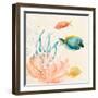 Tropical Teal Coral Medley II-Lanie Loreth-Framed Art Print