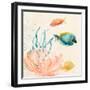 Tropical Teal Coral Medley II-Lanie Loreth-Framed Art Print