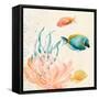 Tropical Teal Coral Medley II-Lanie Loreth-Framed Stretched Canvas