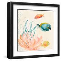 Tropical Teal Coral Medley II-Lanie Loreth-Framed Art Print