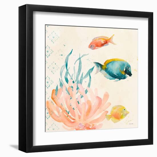 Tropical Teal Coral Medley II-Lanie Loreth-Framed Art Print