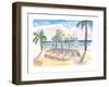 Tropical Tiki Beach Hut in Fiji-M. Bleichner-Framed Art Print