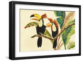 Tropical Toucans I-Linda Baliko-Framed Art Print