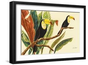 Tropical Toucans II-Linda Baliko-Framed Art Print