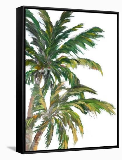 Tropical Trees on White I-Julie DeRice-Framed Stretched Canvas