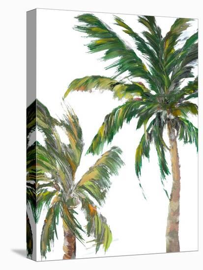 Tropical Trees on White II-Julie DeRice-Stretched Canvas