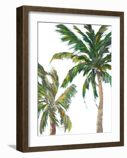 Tropical Trees on White II-Julie DeRice-Framed Art Print