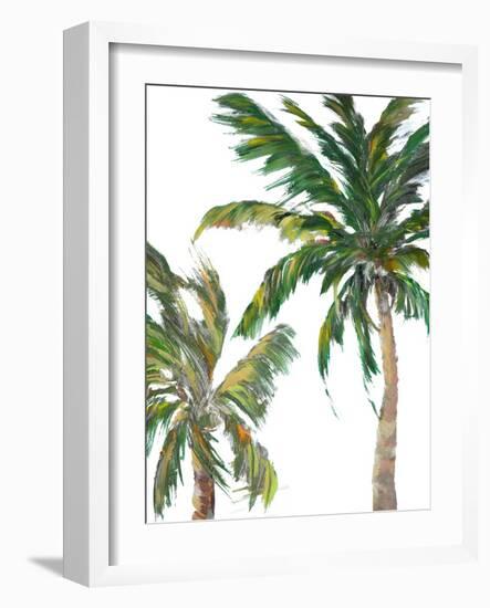 Tropical Trees on White II-Julie DeRice-Framed Art Print