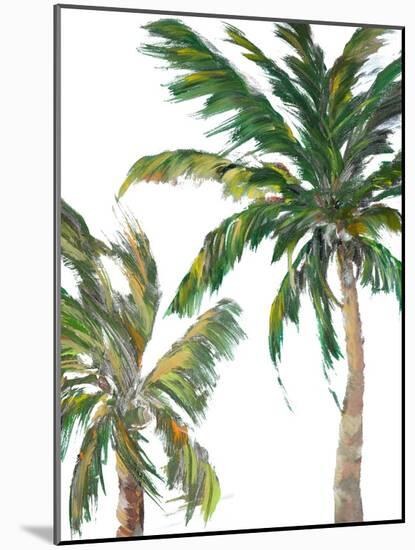 Tropical Trees on White II-Julie DeRice-Mounted Art Print