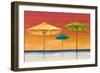 Tropical Umbrellas I-Tiffany Hakimipour-Framed Premium Giclee Print