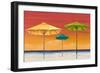 Tropical Umbrellas I-Tiffany Hakimipour-Framed Premium Giclee Print