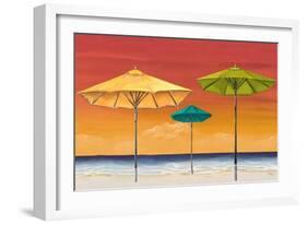 Tropical Umbrellas I-Tiffany Hakimipour-Framed Art Print