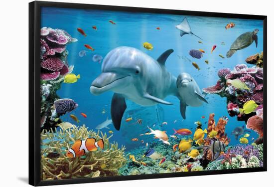 Tropical Underwater-Ocean-null-Framed Poster