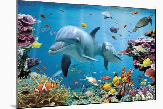 Tropical Underwater-Ocean-null-Mounted Poster