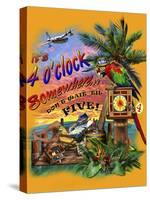 Tropical Vibes 4 Oclock Somewhere-Messina Graphix-Stretched Canvas